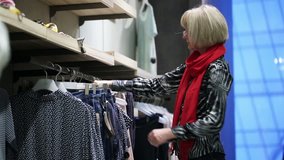 Blonde woman enjoying her shopping weekend