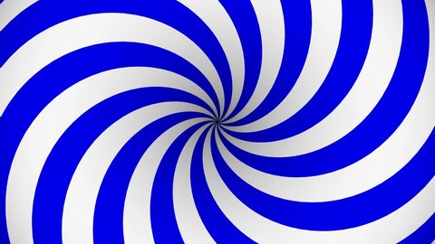 Blue and white rotating hypnosis spiral (seamless loop)