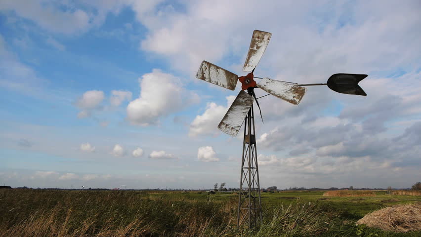 Wind mill landscape in the Netherlands