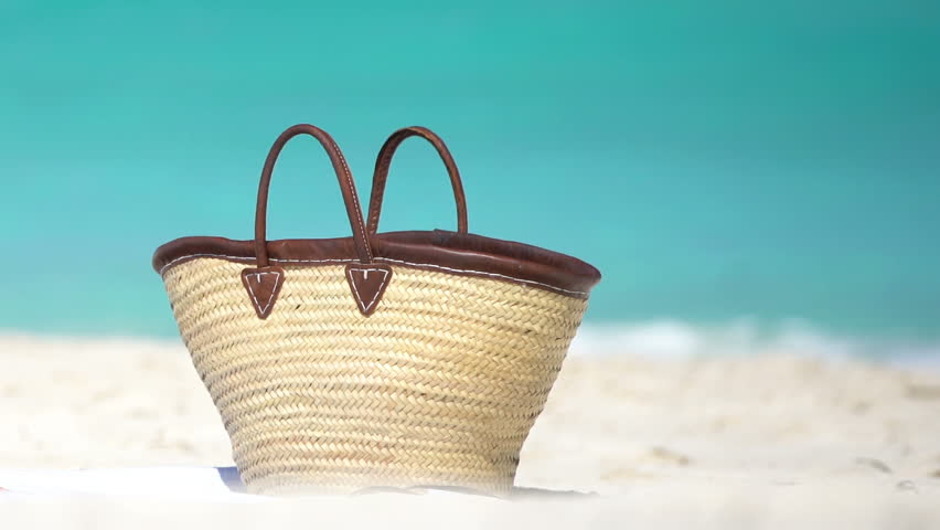 wicker beach bag