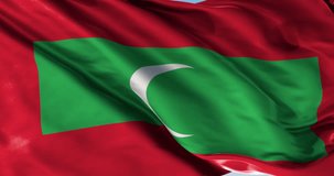 Ultra realistic looping flag: Maldives