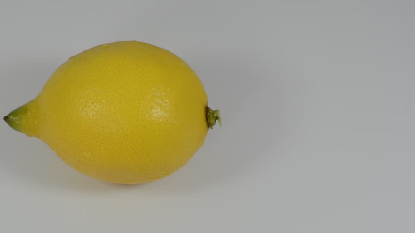 lemon isolated on white background Stock Footage Video (100% Royalty ...