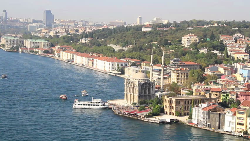 Istanbul aerial view from bosphorus bridge 