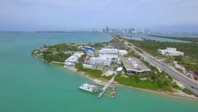 Miami Key Biscayne aerial video
