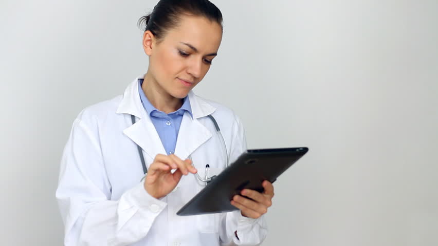 Happy Female Doctor with Tablet Stock Footage Video (100% Royalty-free)  1517182Shutterstock