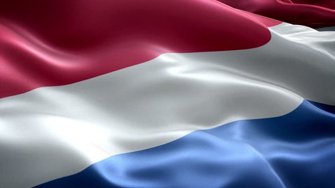 Netherlands national flag. (New surge effect) Holland flag. De vlag van Nederland.