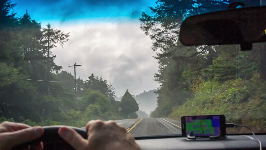 Road trip, by car on the roads of Oregon, WA, USA