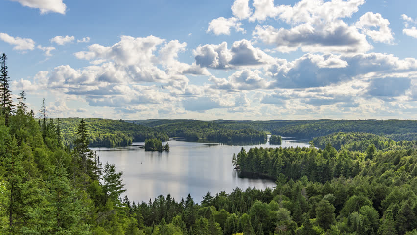 4K Timelapse Sequence of Algonquin Provincial Park, ON, Canada - A lake in the Park