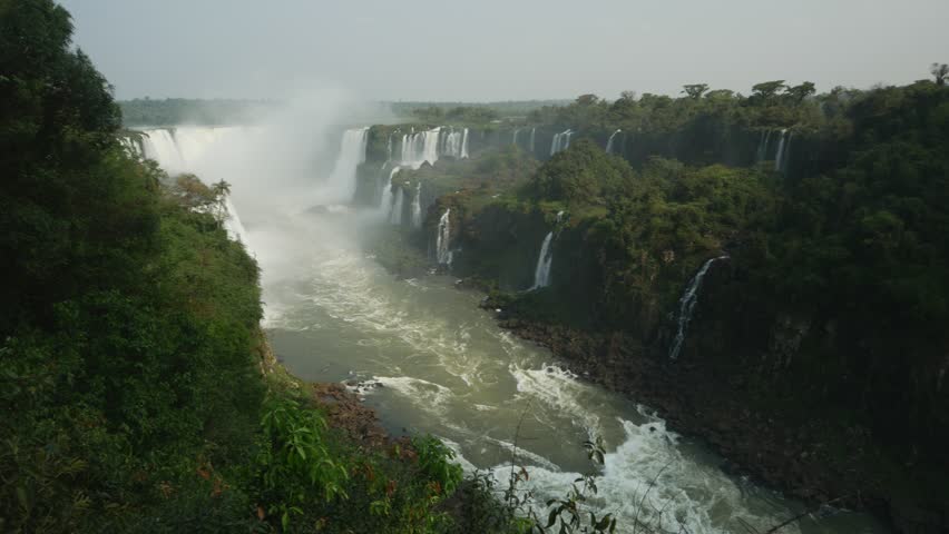Brazil, State of Parana, Foz do Iguacu, View of Iguazu Falls.