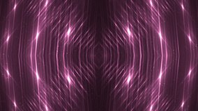 VJ Fractal pink kaleidoscopic background. Background motion with fractal design on black background. Disco spectrum lights concert spot bulb. Light Tunnel. Seamless loop.