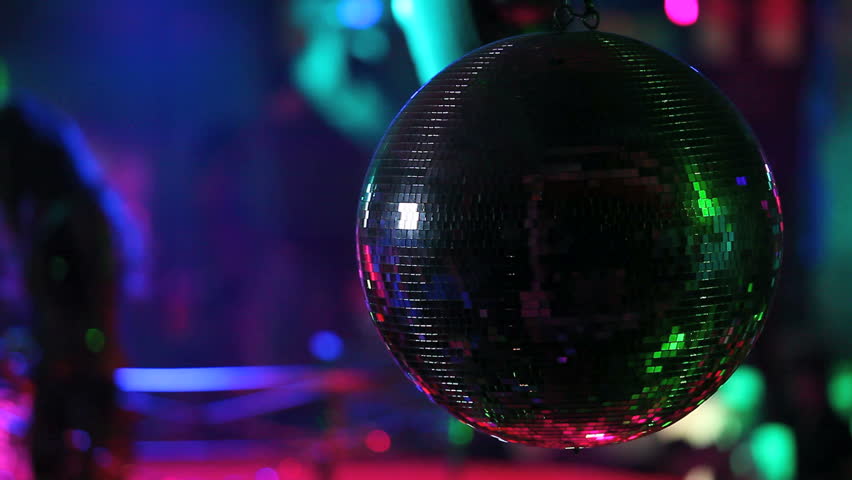 Disco ball at night club