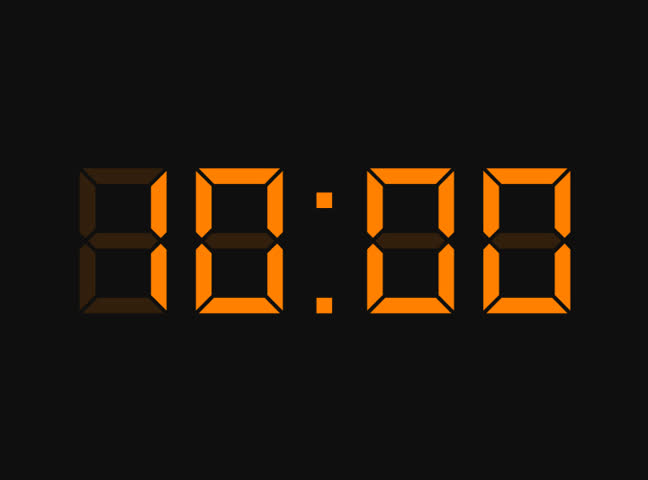 Countdown 10 - 0, Orange LCD, NTSC