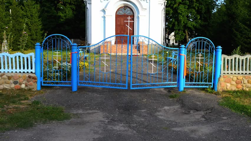 Holy Assumption Church in the town of Rechitsa is an architectural landmark retrospective Russian style. temple was built in 1873 of brick, covered with wood. Brest region, Kamenets district, Belarus