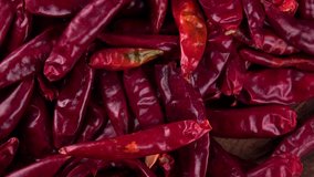 Rotating rried Chillis (seamless loopable 4K footage)