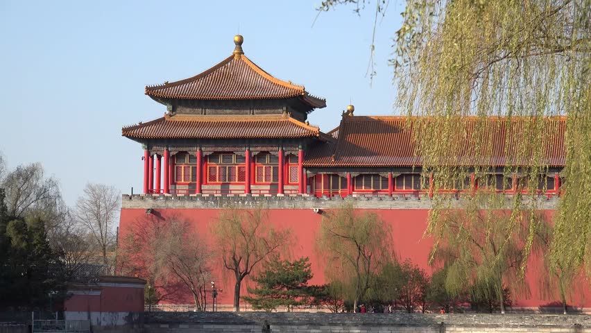 East wing Meridian Gate of the Forbidden City. Beijing, China