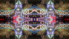 4k kaleidoscope abstract video made from timelapse view of amazing london skyline