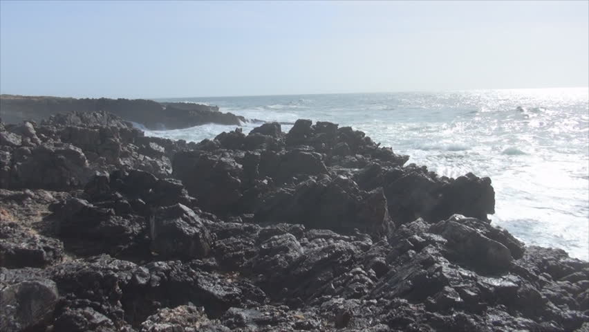 Geyser of underwater caves Atlantic