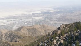 4K Video of Aerial view of Palm Springs city from top, California