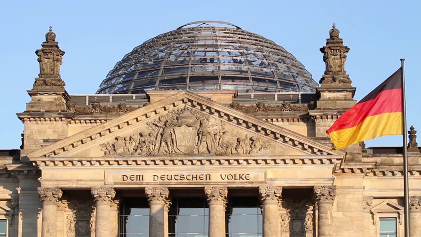 The historic Reichstag in Berlin with it