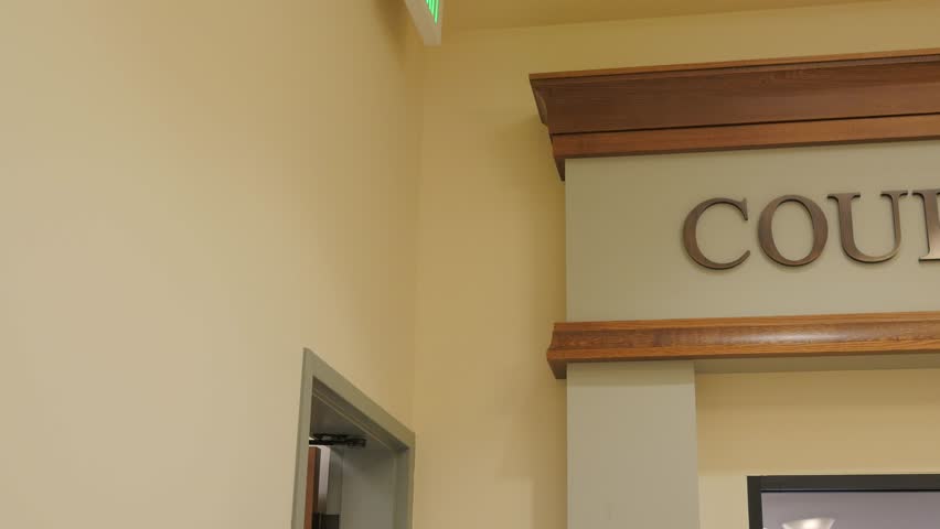 Pay your fine or speeding ticket at this window at the local courthouse.