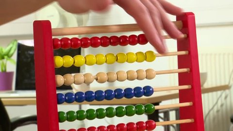 Close up of counting on an abacus