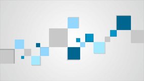 Blue and grey geometric squares motion graphic template. Video corporate animation HD 1920x1080