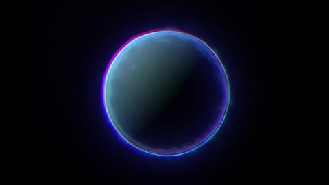 MOON WITH BLUE ENERGY / MOON BLUE / An animation of a moon with blue energy or aura around it. 