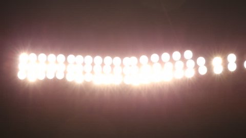 Sports stadium light bank flares / Pittsburgh, Pennsylvania - USA., August, 2014