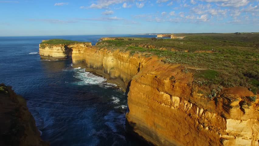 Aerial view of Loch Ard Gorge scenario, Victoria - Australia