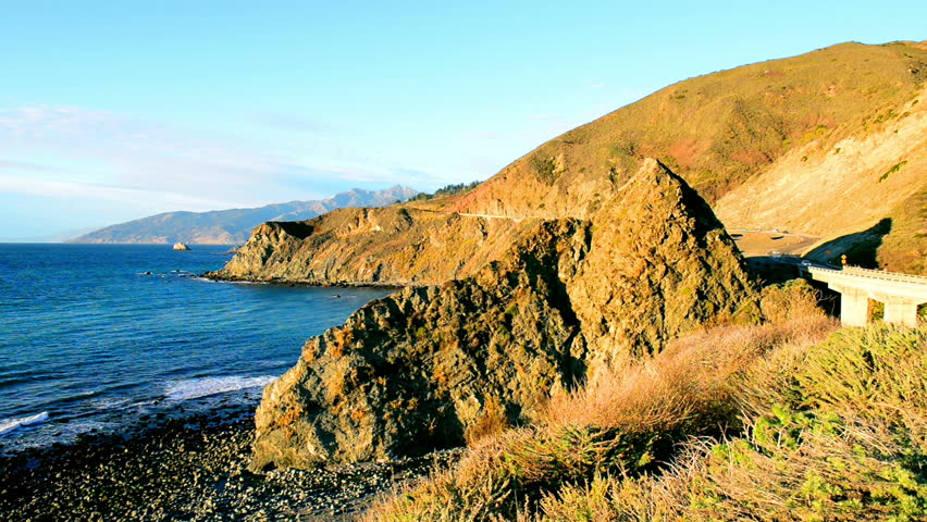 Pacific Coast Highway Route 1 scenic summer view
