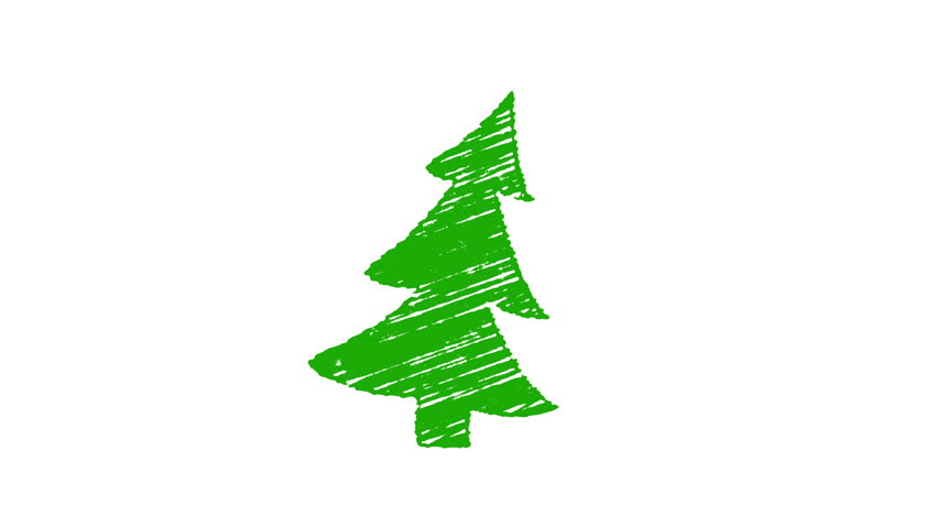 Christmas Tree Painted With Chalk Stock Footage Video 100 Royalty Free 15370630 Shutterstock