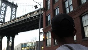 A young man explores Brooklyn.
