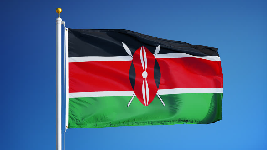 Kenya Flag Waving in Slow Stock Footage Video (100% Royalty-free ...