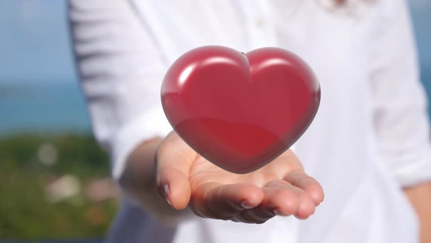 Heart in Female Hands. 