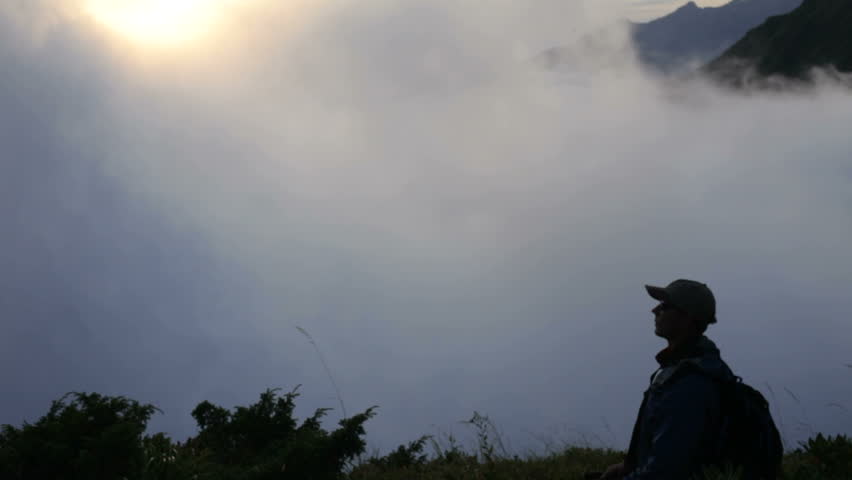 Clouds and mountains