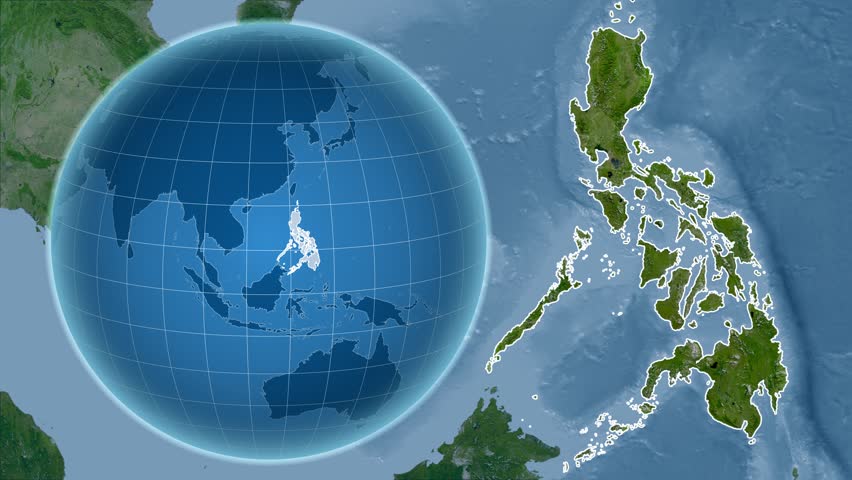 Philippines Shape Animated On the Stock Footage Video (100% Royalty