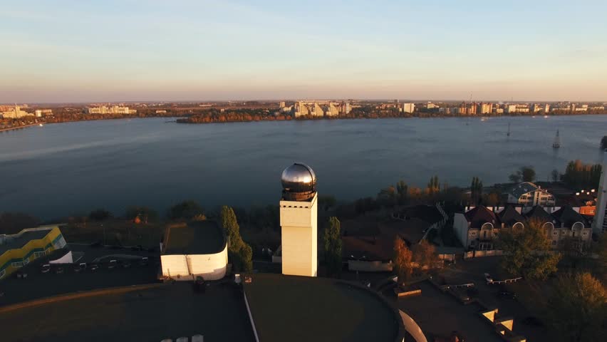 Aerial view of Voronezh city center. Voronezh, 2016.