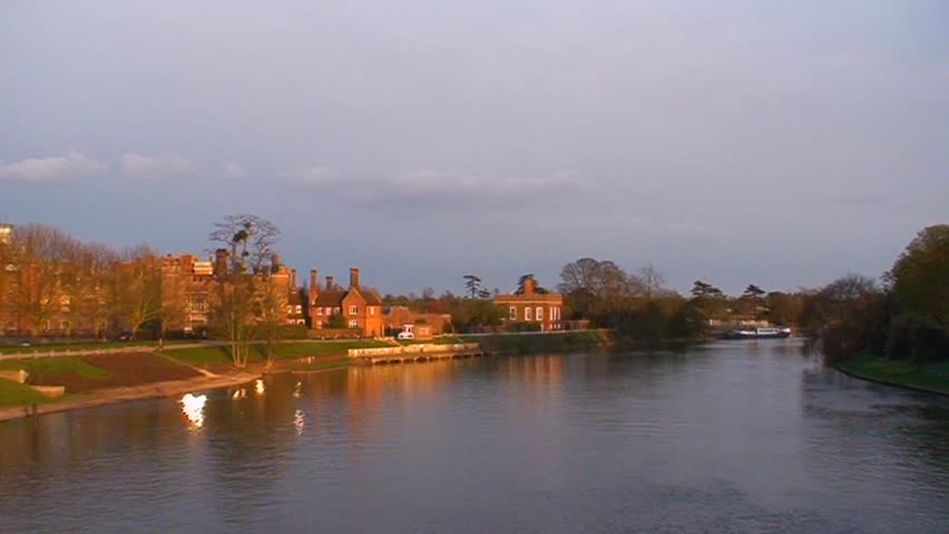 Hampton Court Palace on the bank of the River Thames, Hampton Court, London