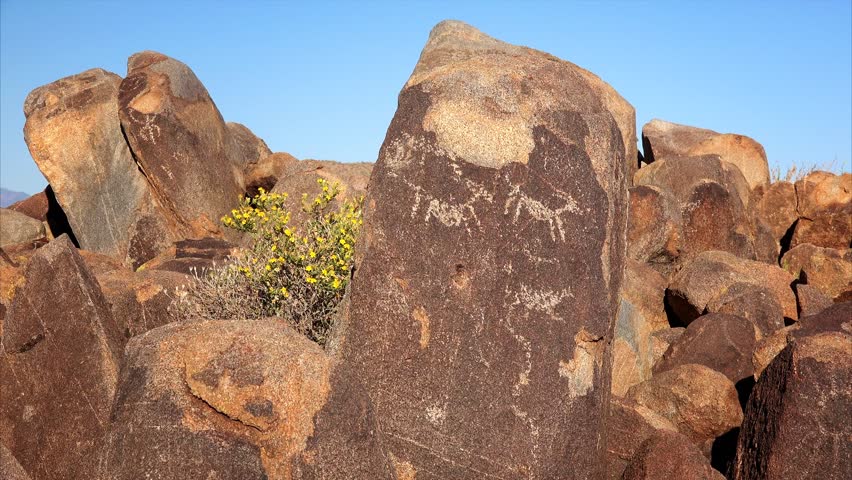 American Indian Petroglyphs at Signal Hill in Saguaro National Park