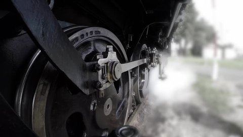old steam engine train locomotive. nostalgic historical retro vintage technology background 