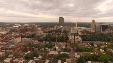 Albany Aerial v7 Flying over downtwon.