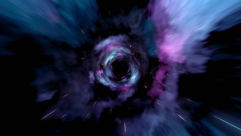 Wormhole straight through time and space, and millions of stars.
 
Warp straight ahead through this blue purple science fiction wormhole!