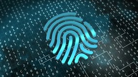 Fingerprint Digital security concept. Successful Pattern recognition. HEX Matrix in background. - Powered by Shutterstock - Get 15% off with code: PIKWIZARD15