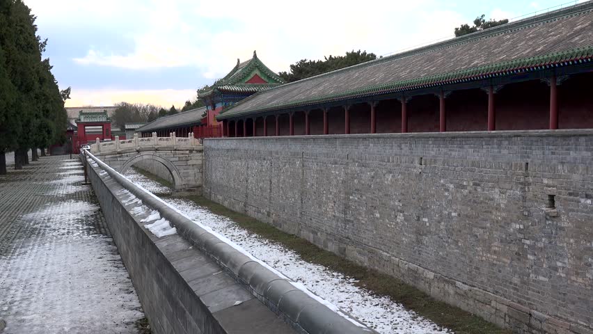 Palace of Abstinence (Fasting Palace)  in the Temple of Heaven park. Beijing, China