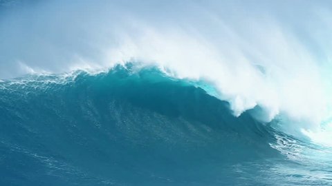 Giant Ocean Wave Breaking in Hawaii
