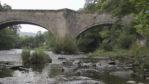 Old Welsh Bridge Over The River Dee