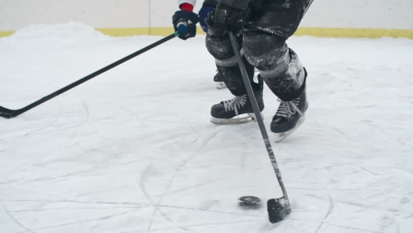 Low Section Close Up Of Hockey Stock Video 100 Royaltyfri Shutterstock