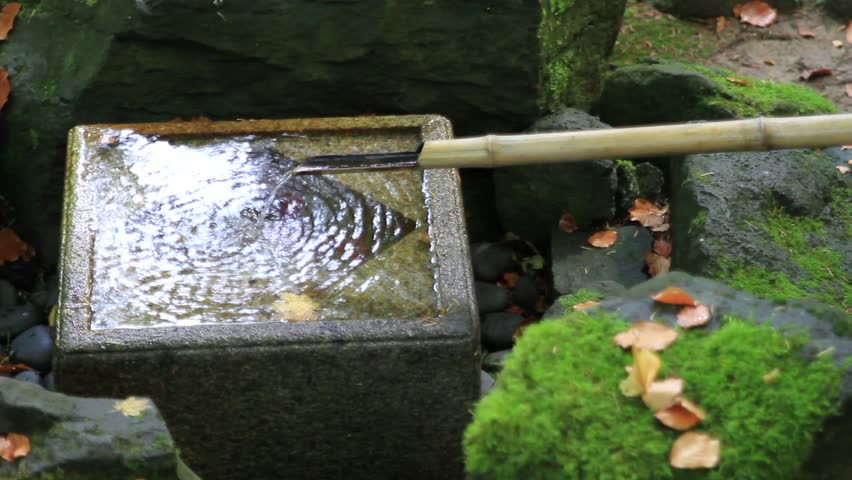 Bamboo Water Fountain In Japanese Stock, Japanese Garden Fountain Bamboo