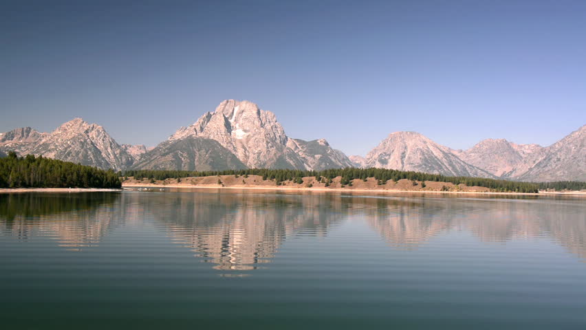 Jackson Lake and a view of the Teton Mountain Range in Wyoming