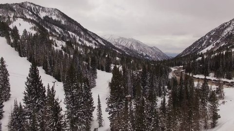 Aerial Snowbird ski resort, Utah